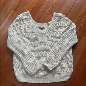 Vince Cream Textured Knit Sweater